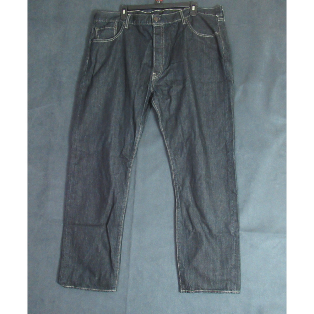 Vintage Levis 501 Jeans Mens 42x32 Blue Denim Straight Button Fly 90s Dark Wash